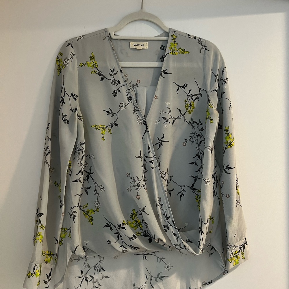 L’Agence Floral Wrap Top
